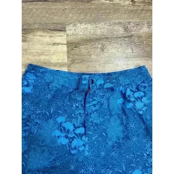 Lords Of Harlech Quack 2 Paisley Swim Shorts Blue Men's L Mesh Lined 4" Inseam - Picture 2 of 11